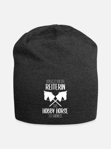 Hobby Horse Hobby Horsing Reiterin Pferd Geschenk - Jersey-Beanie - Anthrazit