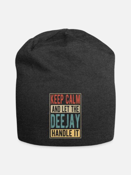 Deejay Retro Geschenk - Jersey-Beanie - Anthrazit