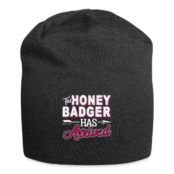 Honey Badger The Honey Badger Has Arrived - Jersey Beanie - charcoal grey - Front