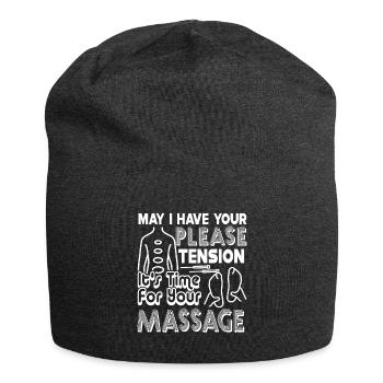 Massage Therapist Time For Your Massage - Jersey Beanie - charcoal grey - Front