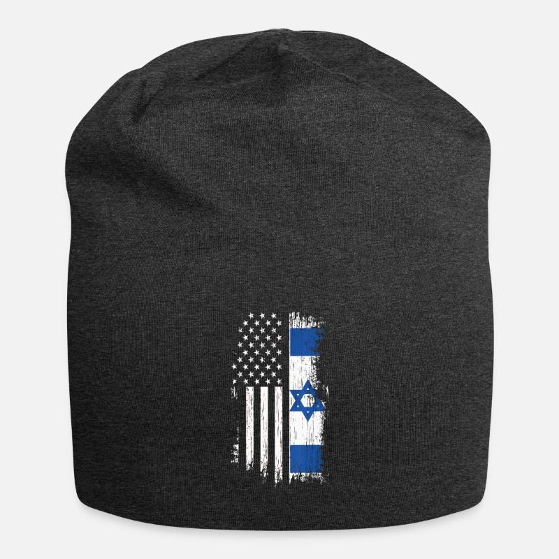 Israël États-Unis - Bonnet en jersey - charbon