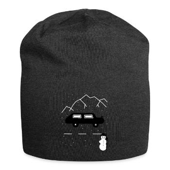 Automobiliste, Autoroute, Hiver, Solitude, Neige, Voiture - Bonnet en jersey - charbon - Devant