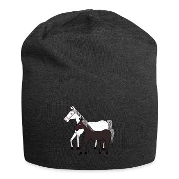 Horses, Horse, Pony, Horse Fool, Children, Pony Farm, Riding - Jersey Beanie - charcoal grey - Front