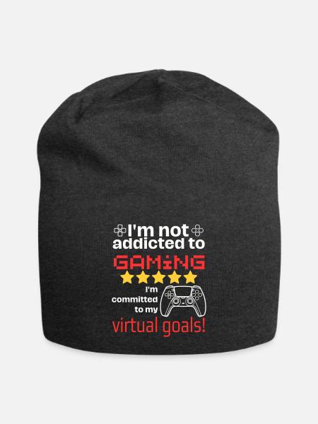 Not addicted to gaming - Jersey-Beanie - Anthrazit