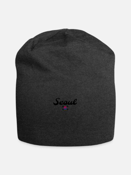 Seoul Südkorea Südkoreanische Flagge Koreaner - Jersey-Beanie - Anthrazit