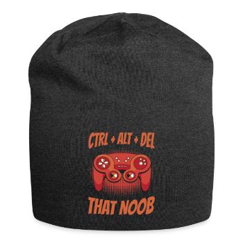 Ctrl Alt Del That Noob Gamer Jeu Vidéo - Bonnet en jersey - charbon - Devant