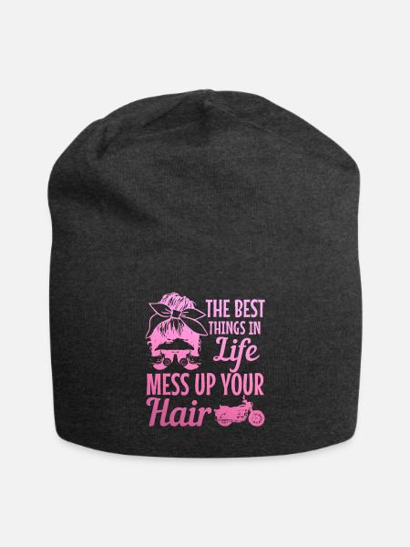 Motorrad Biker Lustiges Geschenk - Jersey-Beanie - Anthrazit
