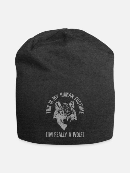 Cadeau de Costume de loup - Bonnet en jersey - charbon
