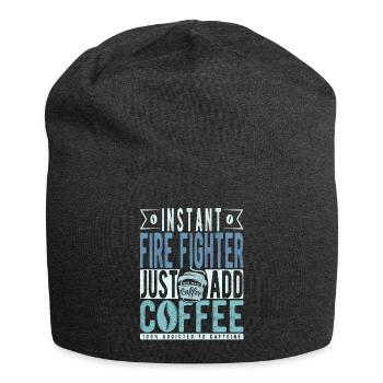 Instant Fire Fighter Just Add Coffee - Jersey Beanie - charcoal grey - Front