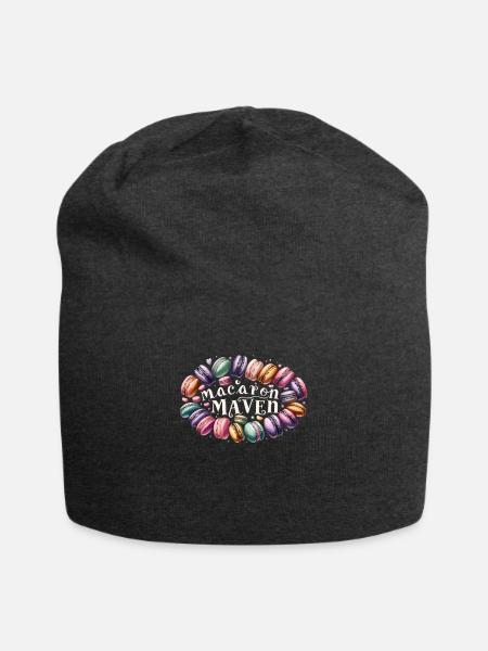 Macaron-liebhaber Französische Macarons - Jersey-Beanie - Anthrazit