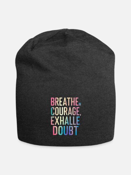 Atme Mut Aus Zweifel Ein - Jersey-Beanie - Anthrazit