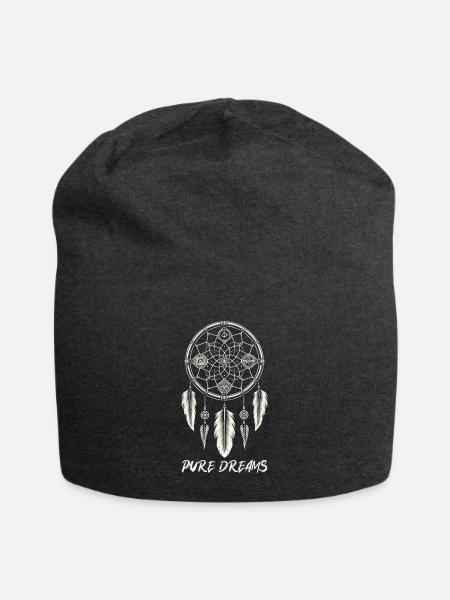 Dream Catcher Bohemian Spiritual Dreamcatcher - Jersey-Beanie - Anthrazit
