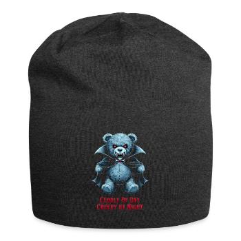 Horror Teddy Bear Clawing Through The Night Horror - Jersey Beanie - charcoal grey - Front