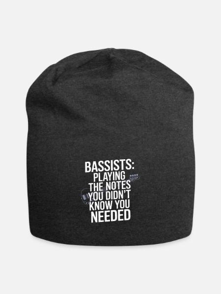 Bass Gitarrist Musiker Gear Funk Rock Jazz - Jersey-Beanie - Anthrazit