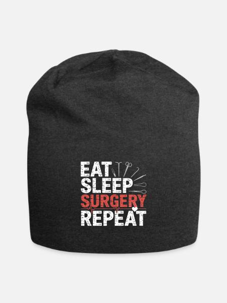 Eat Sleep Surgery Repeat - Jersey-Beanie - Anthrazit