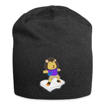 Lion Book - Jersey Beanie - charcoal grey - Front