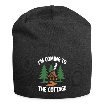 Ankunft in der Cottage Cozy Cabin - Jersey-Beanie - Anthrazit - Vorne