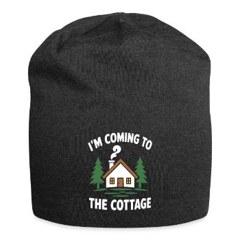 Ich komme zur Hütte - Jersey-Beanie - Anthrazit - Vorne