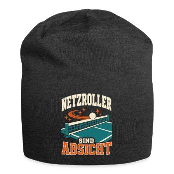 Netzroller sind Absicht – Lustiges Tischtennis - Jersey-Beanie - Anthrazit - Vorne