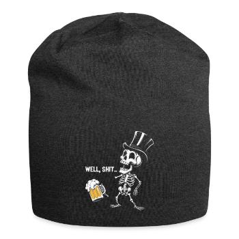 Well Shit Skeleton Lost Beer Halloween - Jersey-Beanie - Anthrazit - Vorne