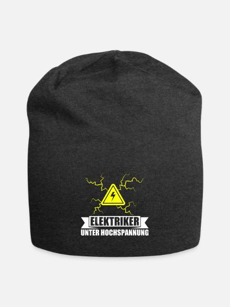 Elektriker Elektroniker Strom Elektrik Geschenk - Jersey-Beanie - Anthrazit