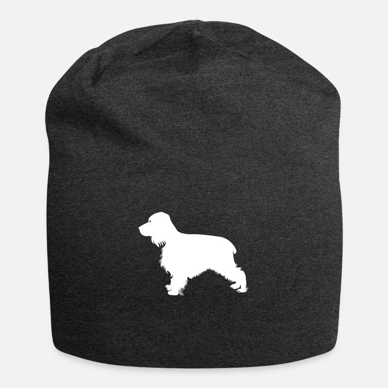 Cocker anglais - Bonnet en jersey - charbon