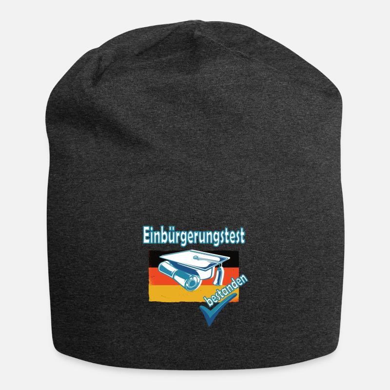 Integrationskurs Deutsch Einbürgerung Geschenk - Jersey-Beanie - Anthrazit