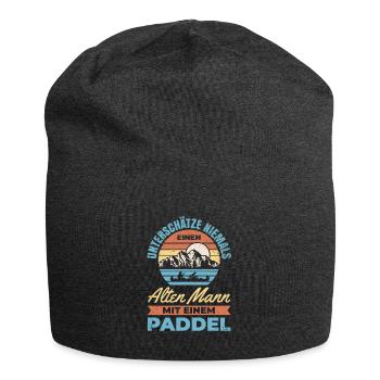 Unterschätze Niemals einen alten Mann mit einem - Jersey-Beanie - Anthrazit - Vorne
