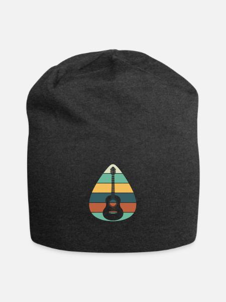 E Gitarre Gitarrist Akustik Gitarre Musiker - Jersey-Beanie - Anthrazit