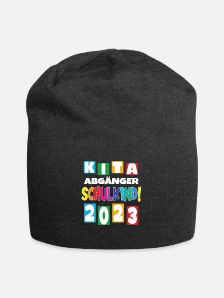 Schulkind 2023 Einschulung 2023 Schulanfang - Jersey-Beanie - Anthrazit