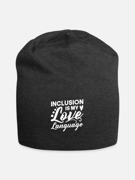 Inklusion Ist Meine Liebessprache - Jersey-Beanie - Anthrazit