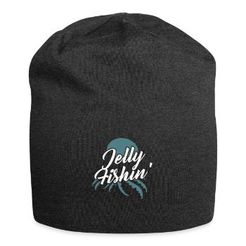 Jelly Fishin' - Cooles Quallendesign - Jersey-Beanie - Anthrazit - Vorne