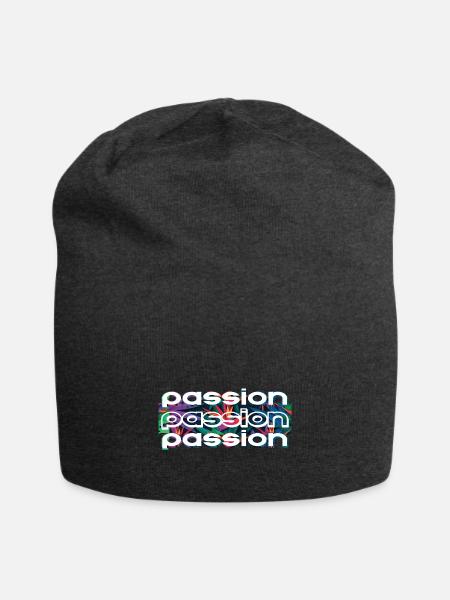 Passion Blumen Urlaub Freizeit - Jersey-Beanie - Anthrazit