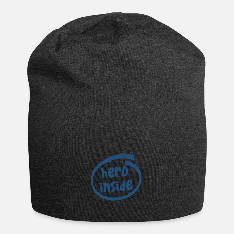 hero inside (1802C) - Jersey Beanie - charcoal grey