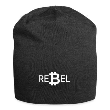 Bitcoin BTC Rebel - Digital Gold Asset - Jersey Beanie - charcoal grey - Front