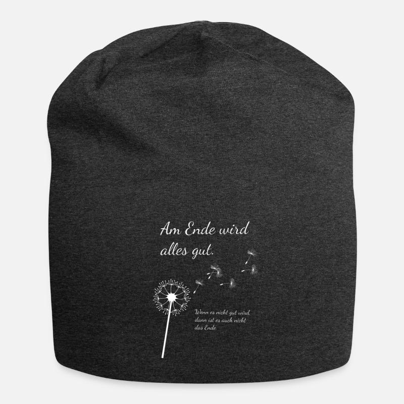 Everything will be fine - Jersey Beanie - charcoal grey