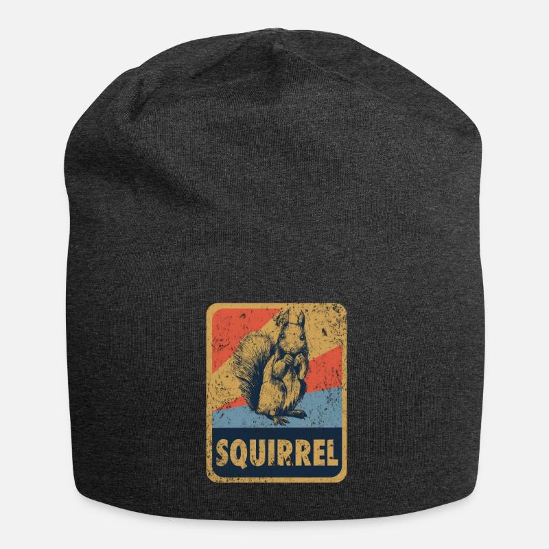 Eichhörnchen - Jersey-Beanie - Anthrazit