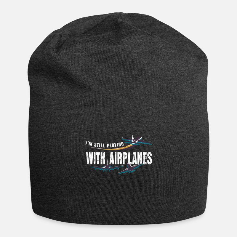 Flugzeug Pilot - Jersey-Beanie - Anthrazit