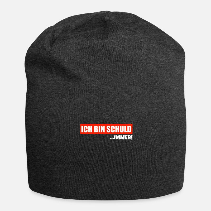 Immer bin ich Schuld - Jersey-Beanie - Anthrazit