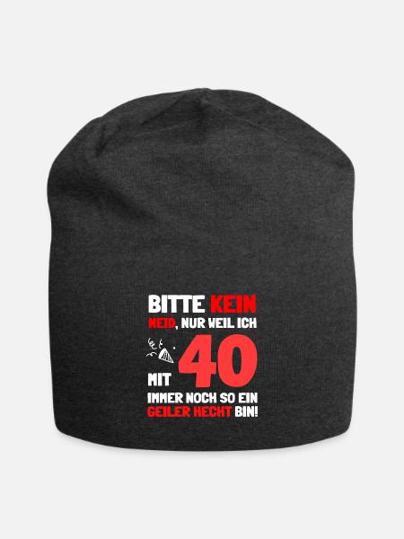 40. Geburtstag die lustige Geschenkidee - Jersey-Beanie - Anthrazit
