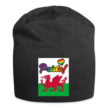 Wales LGBT Gay Pride Cardiff - Jersey Beanie - charcoal grey - Front