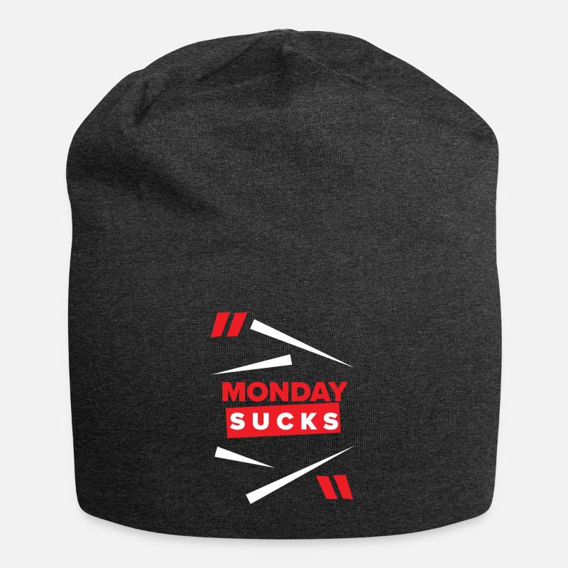 Monday sucks oder ist Monday Dein Lieblingstag? - Jersey-Beanie - Anthrazit