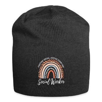 Sozialarbeiter Bekämpfen Täglich Soziale - Jersey-Beanie - Anthrazit - Vorne