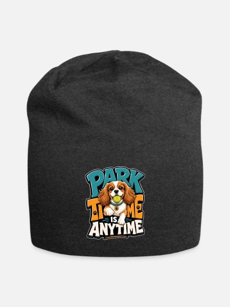 Kavallerier King Charles Spaniel - Jersey-Beanie - Anthrazit