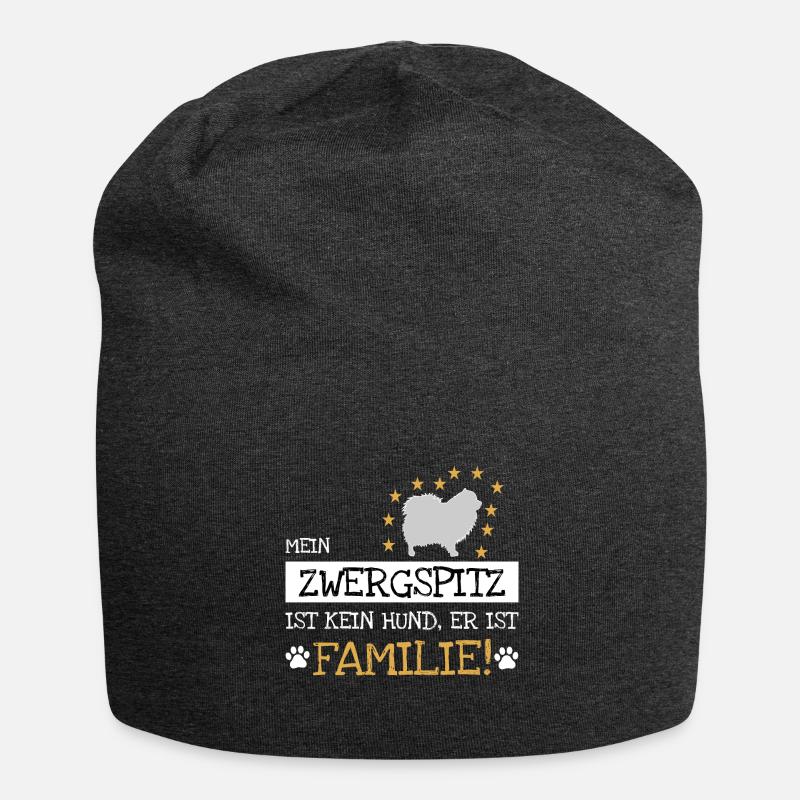 Zwergspitz - Jersey-Beanie - Anthrazit