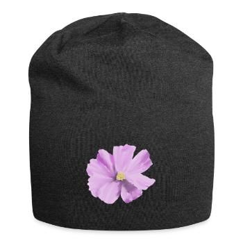 Wasserfarbene Blüte Flieder - Jersey-Beanie - Anthrazit - Vorne