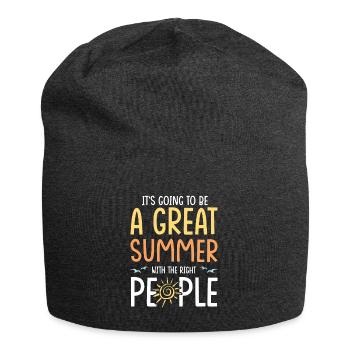 summer summer - Jersey Beanie - charcoal grey - Front