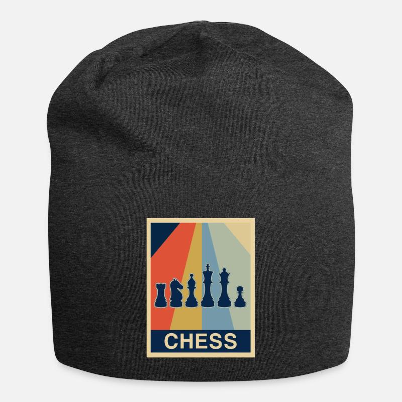 Schach - Jersey-Beanie - Anthrazit
