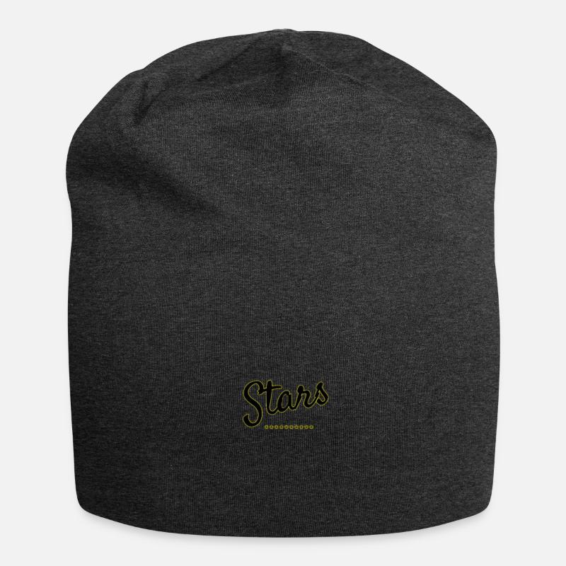 Sterne - Jersey-Beanie - Anthrazit