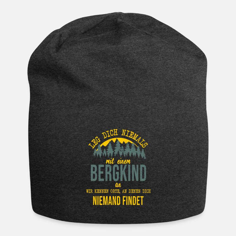 Bergkind Geschenkidee - Jersey-Beanie - Anthrazit